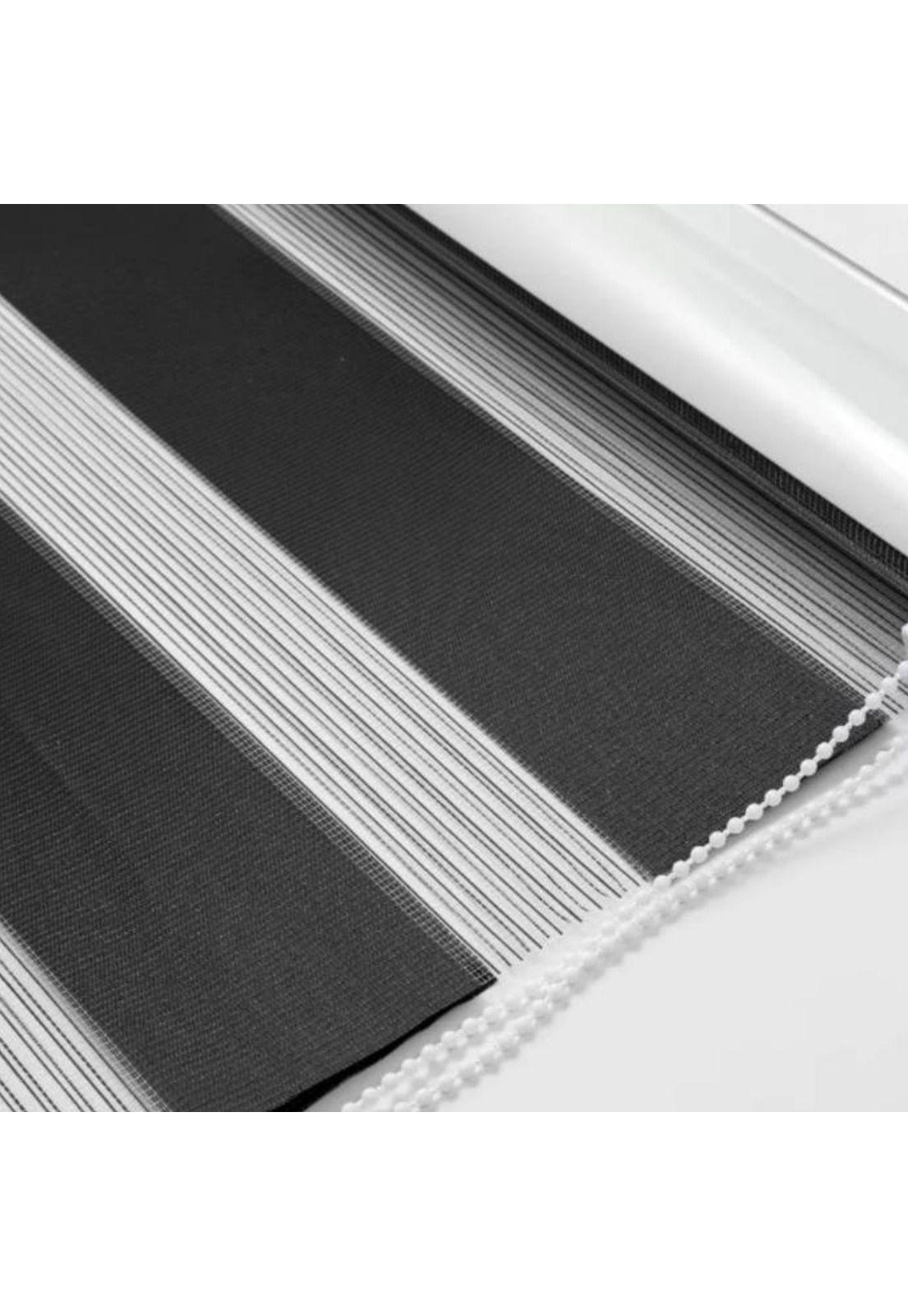 Cortina Roller Dúo Zebra Negra 80 x 240 CM-2