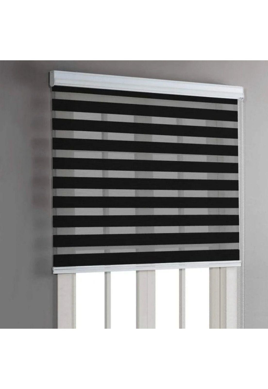 Cortina Roller Dúo Zebra Negra 80 x 240 CM-3