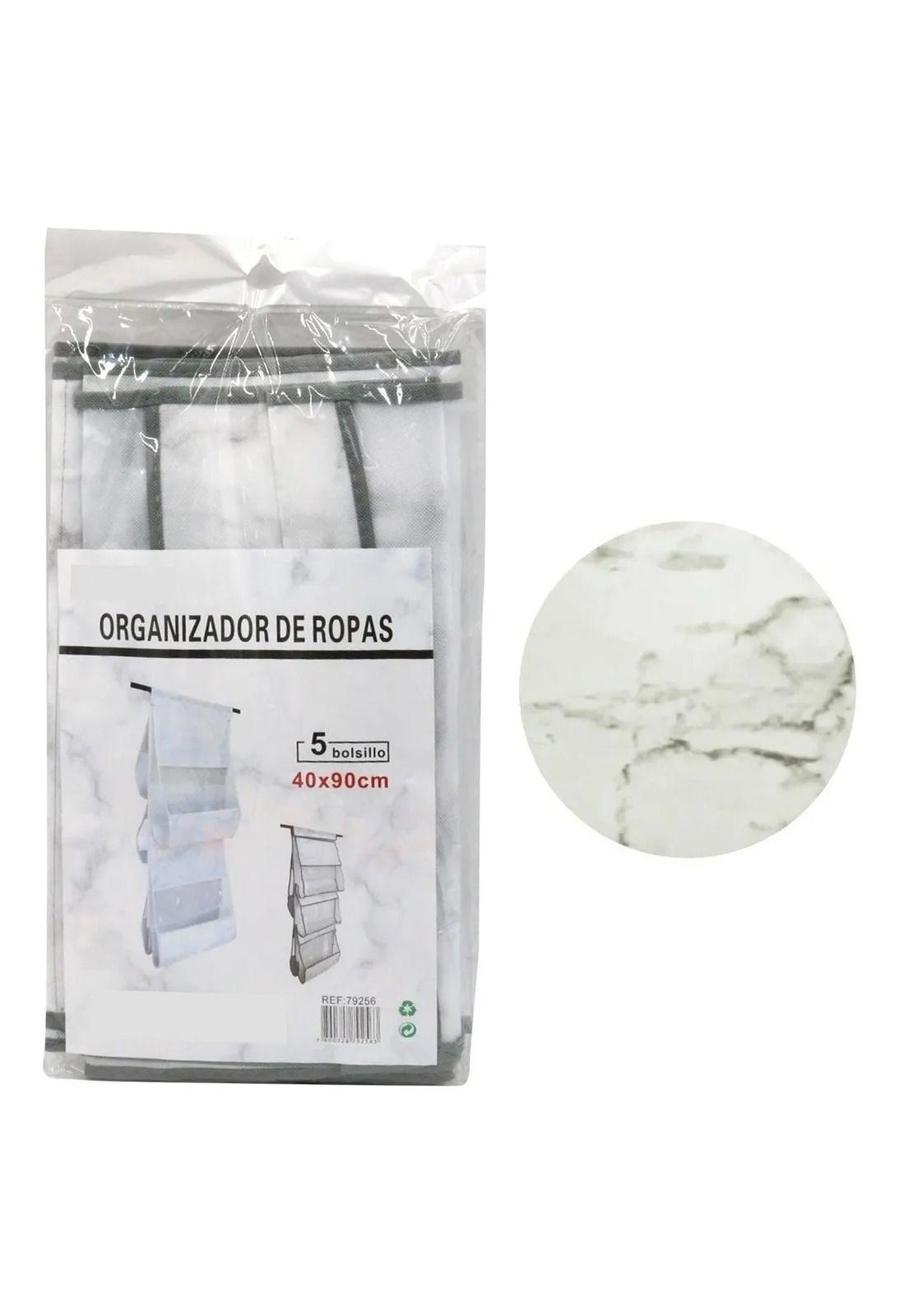 Organizador Closet Plegable Ropa 5 Bolsillos Blanco-4