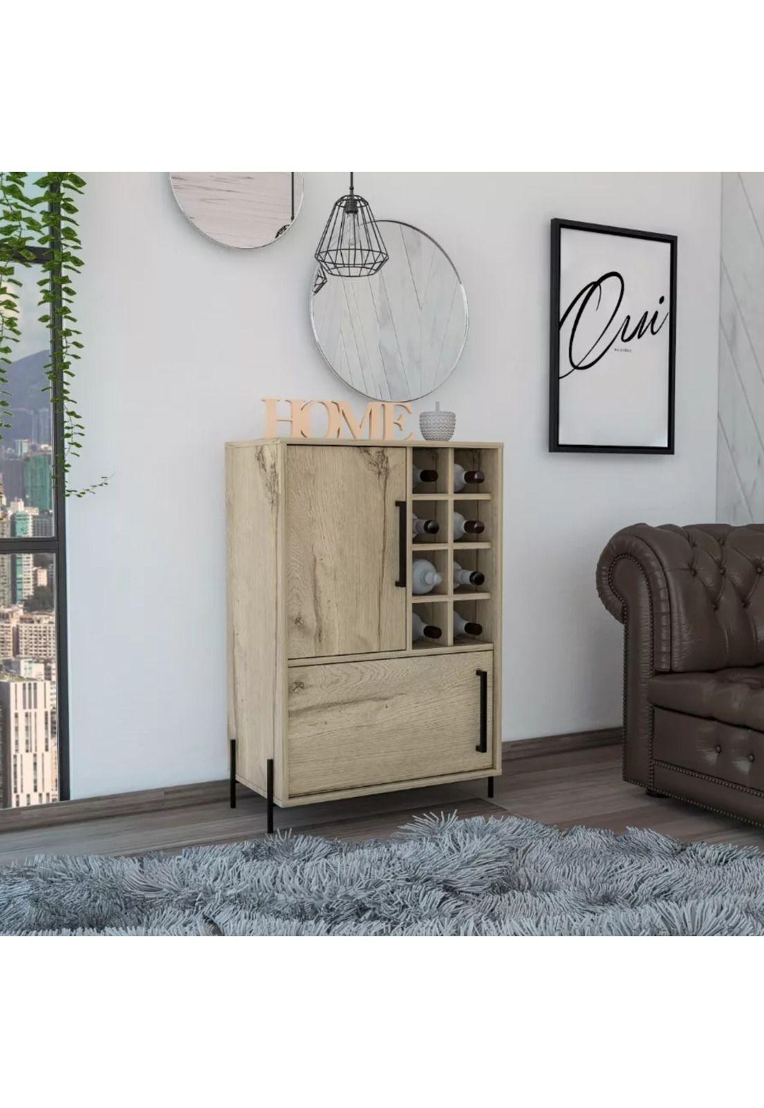 Mueble Bar 2 Puertas 94,1x63,45x34,6 CM Madera-4