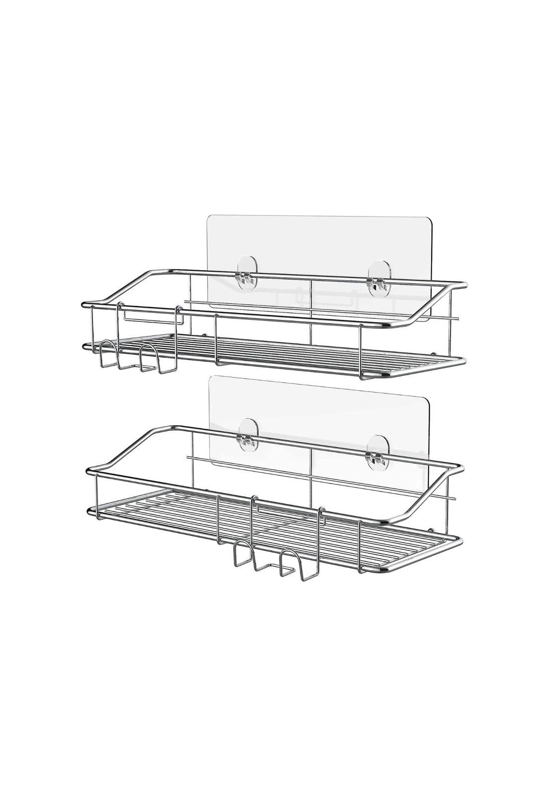 Set 2 Organizadores Ducha Repisa Baño Adhesivo Inoxidable-0