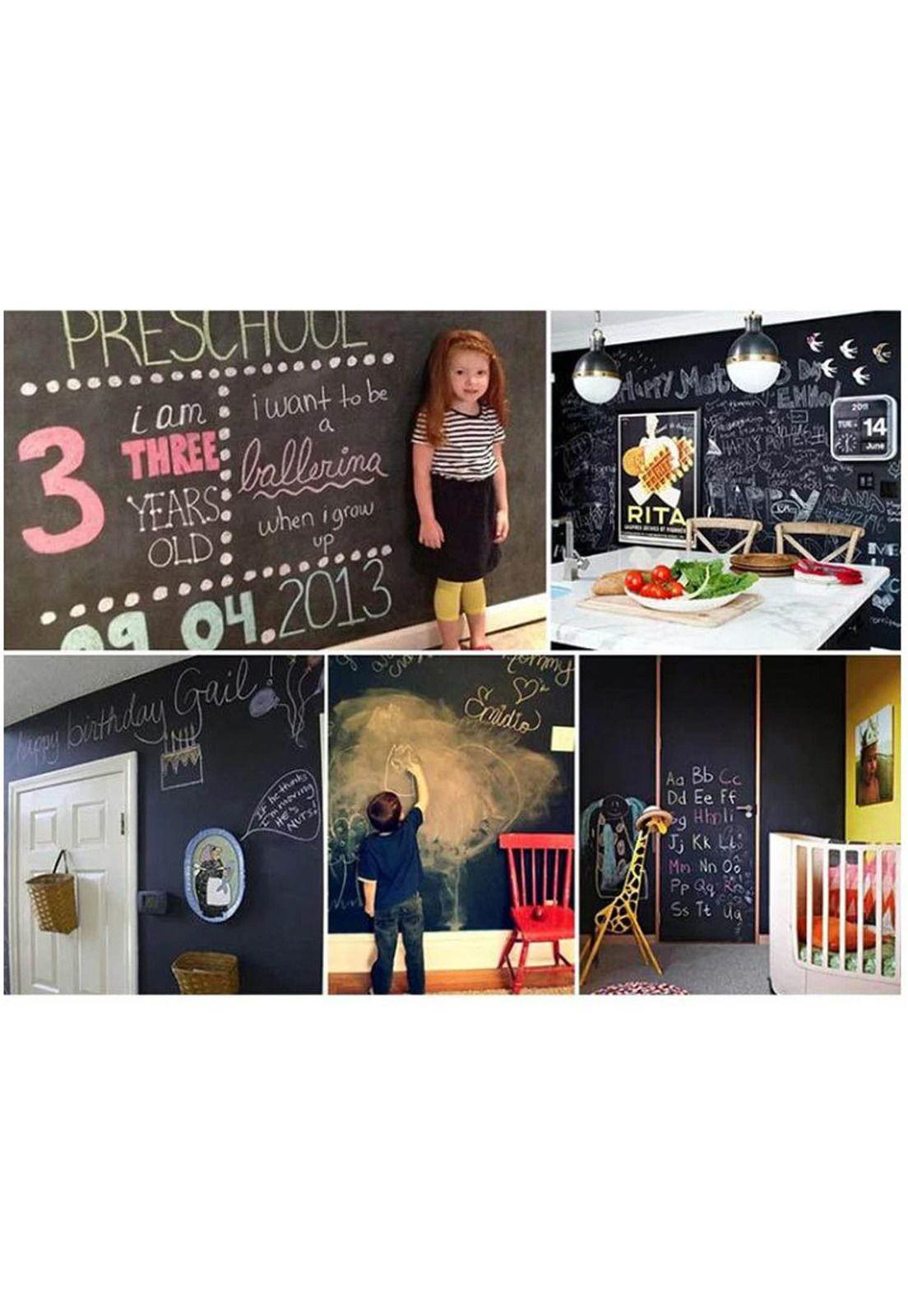 Pizarra Pared Adhesiva 200 CM x 45 CM Negra-3