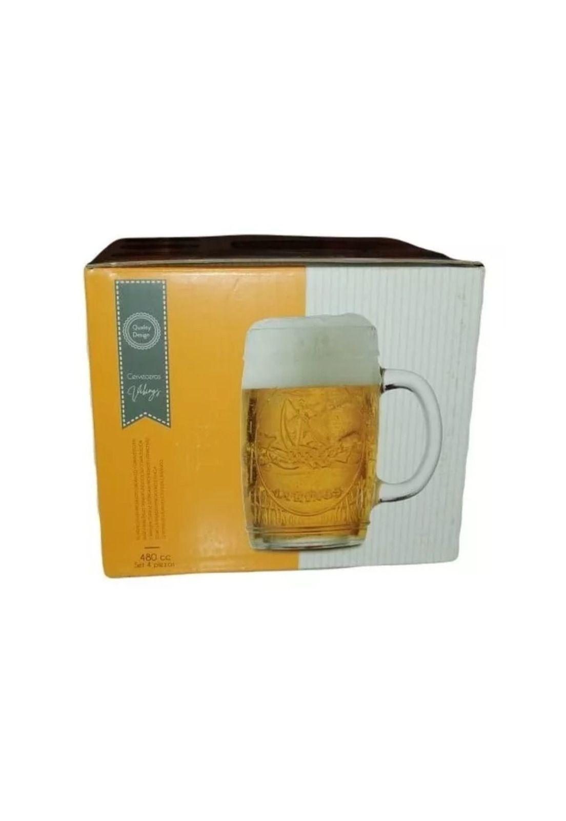 Set 4 Vasos Choperos Cervecero Bonn Vidrio 400 ML-3