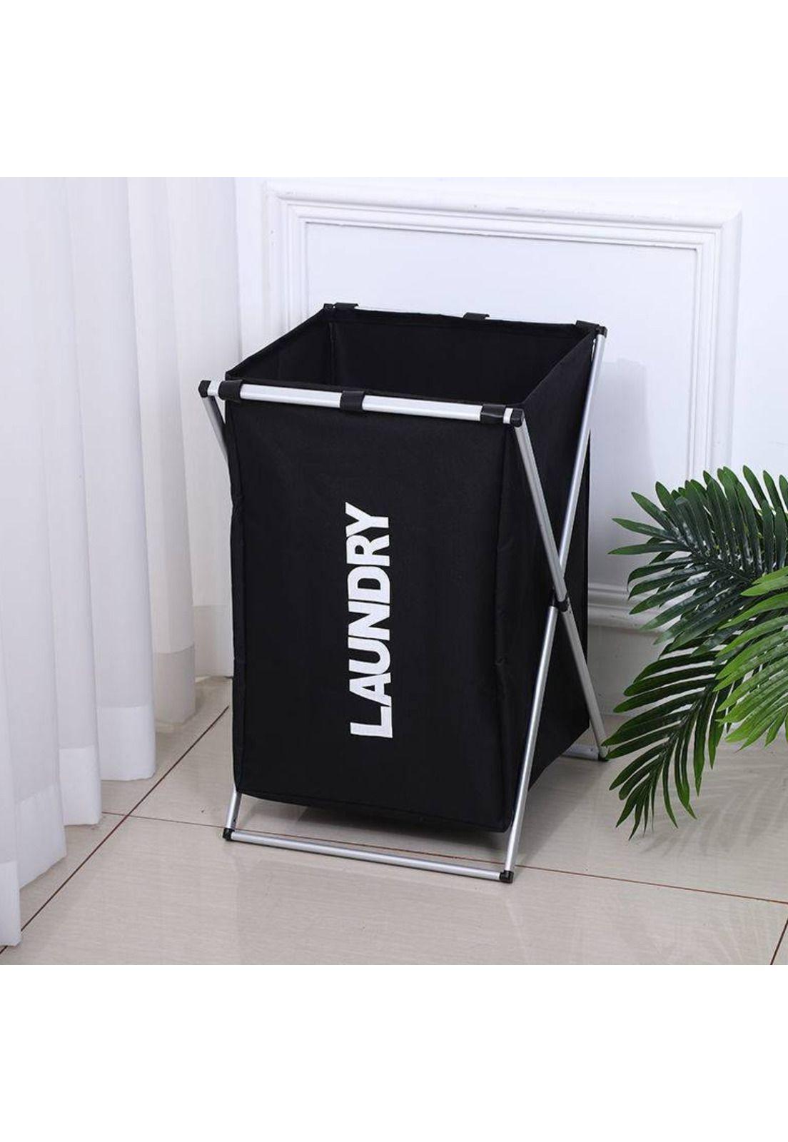 Canasto Cesta Organizador Ropa Plegable XL Negro-3