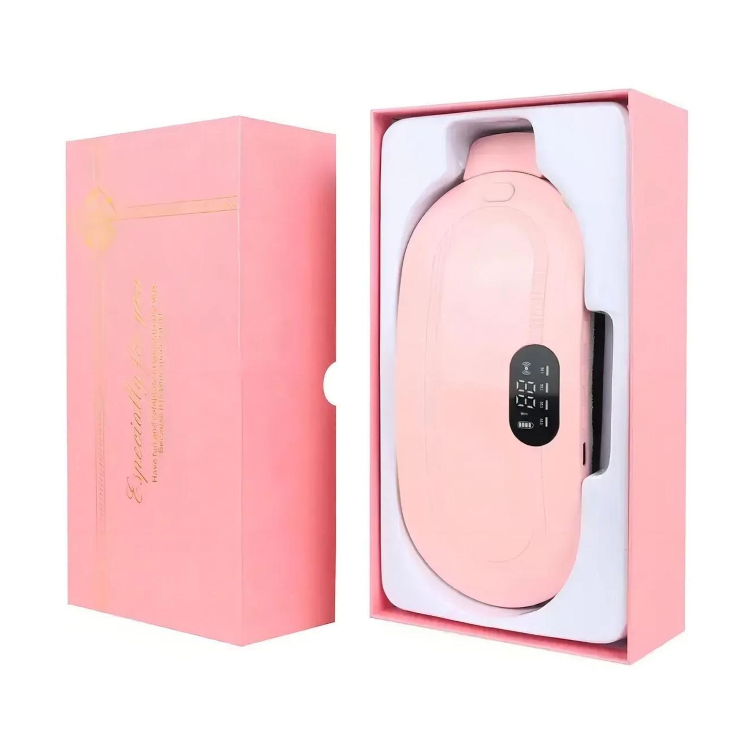 Cinturón Para Cólicos Menstruales Con Calor Masaje Rosa-2