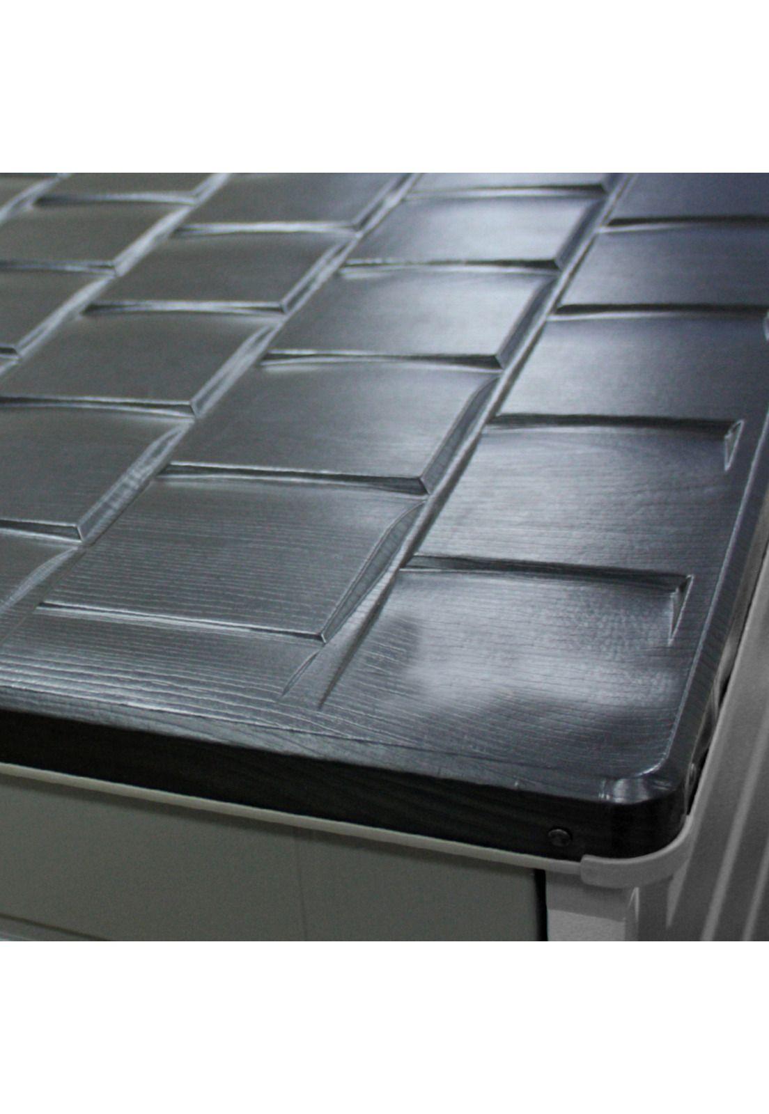 Bodega Baúl Multiuso Exterior Jardín 1170 LT Gris 82x140x125 CM-3