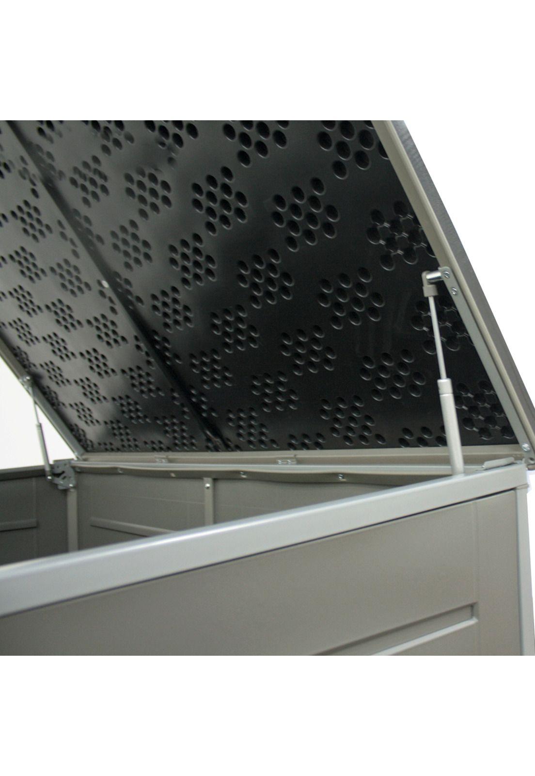 Bodega Baúl Multiuso Exterior Jardín 1170 LT Gris 82x140x125 CM-4