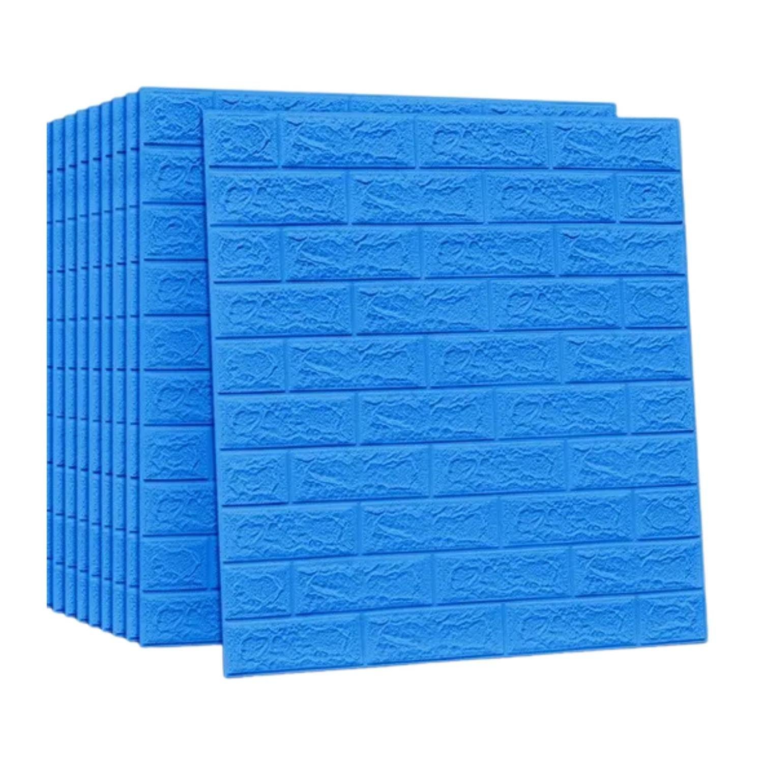 Pack 10 Pegatinas Pared Espuma 3D 70x77 CM Azul-2