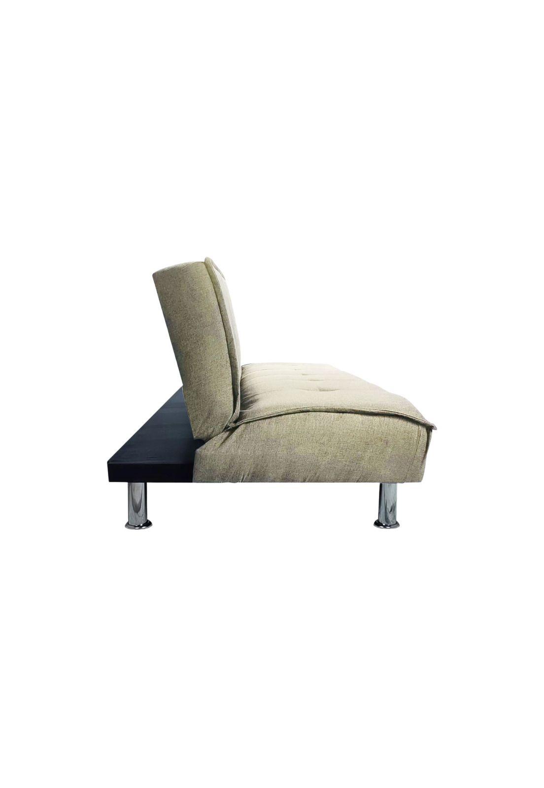 Futón Sofá Cama Ajustable 170x50x40 CM Beige-2