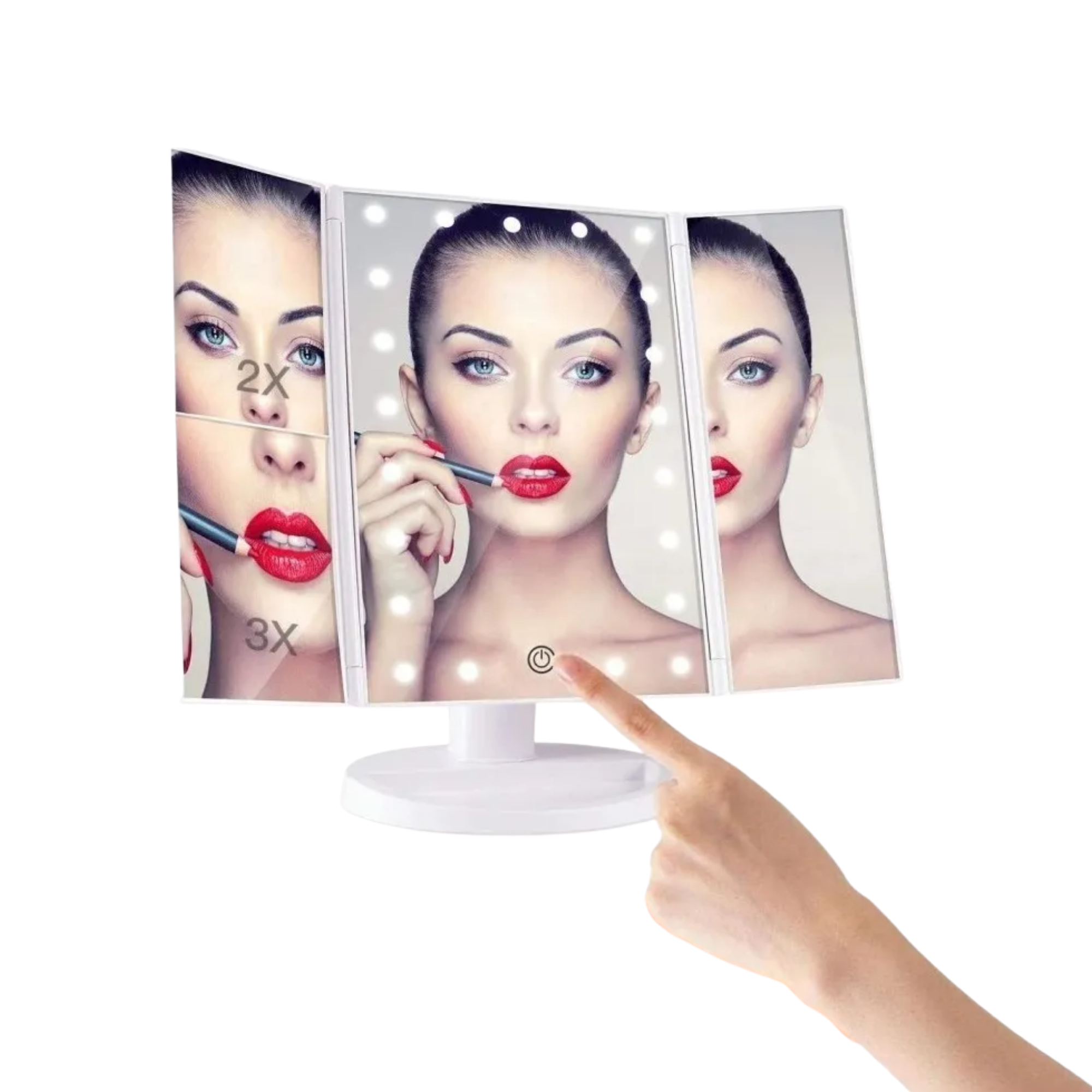 Espejo Maquillaje 22 Luces LED Aumento Giratorio-5