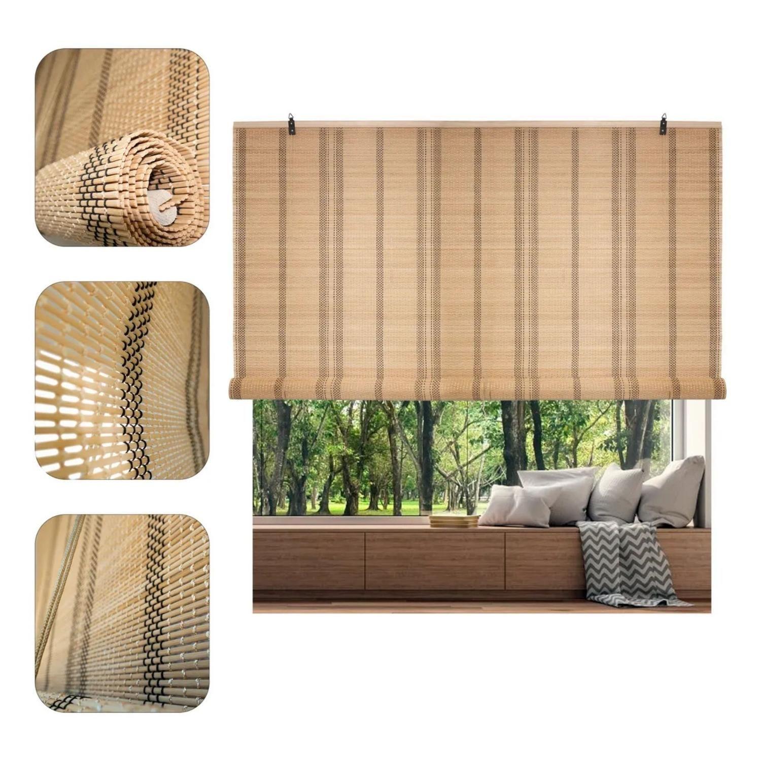 Cortina Beiti Persiana Roller Enrollable 1,8x1,8 MTS Bambú-2