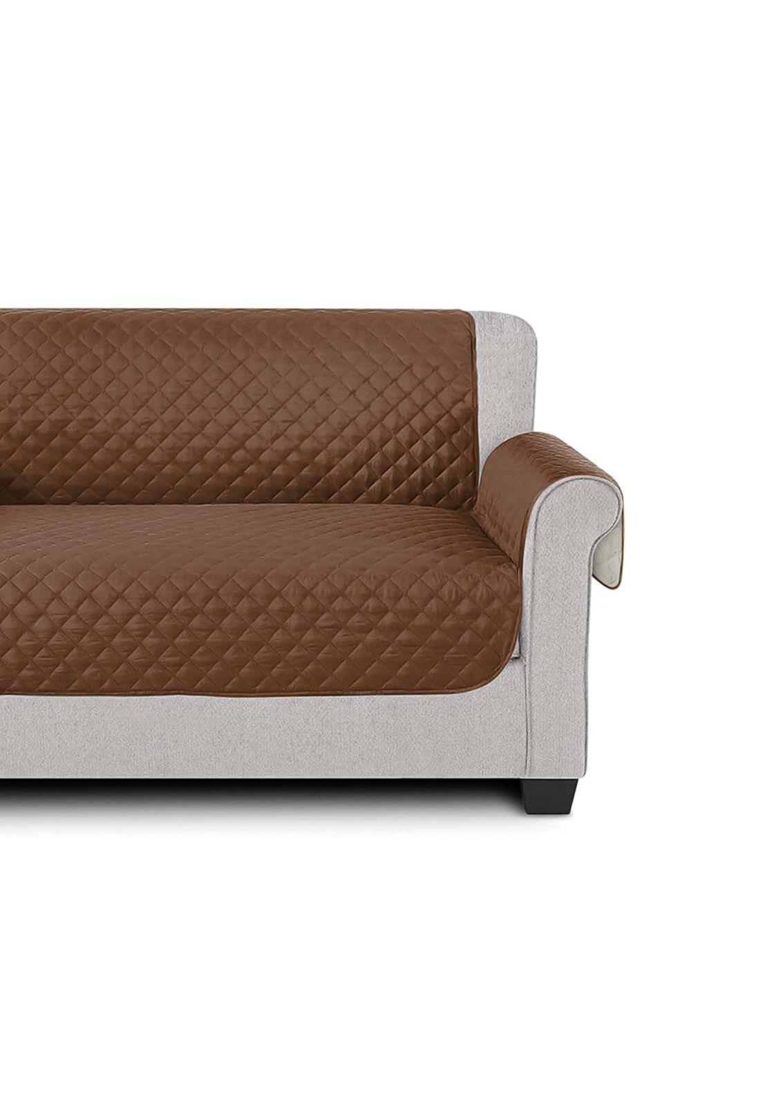 Funda Cobertor Protector Sofá Sillón 3 Cuerpos Café-2