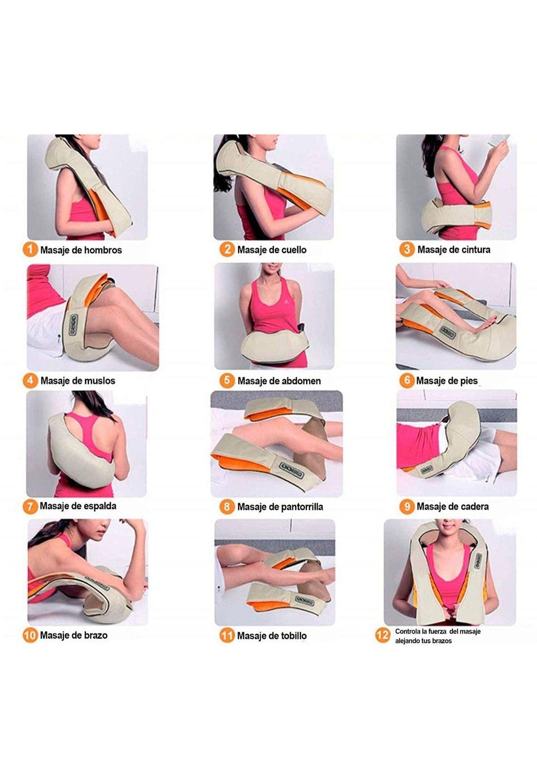 Masajeador Cuello Cervical Función Calor Beige-6
