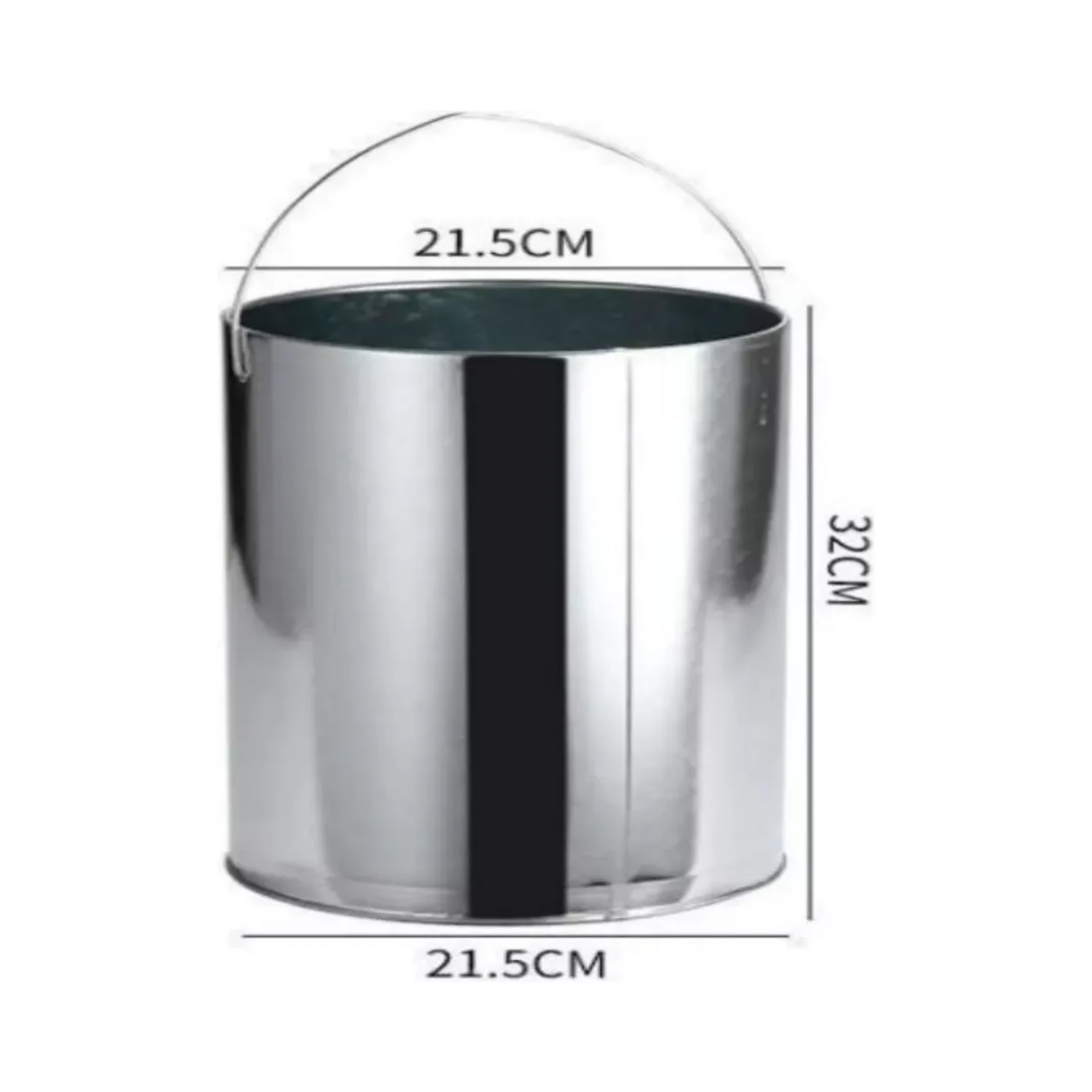 Basurero Cenicero Circular Acero 18 LT Plateado-3