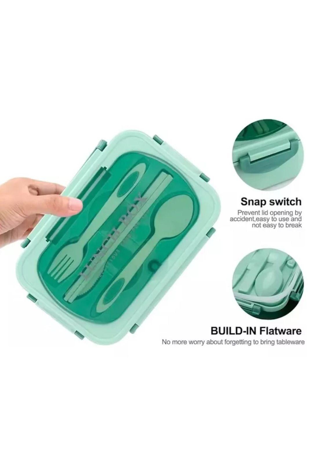 Tupper Contenedor Microondas Alimentos Servicio Verde-3