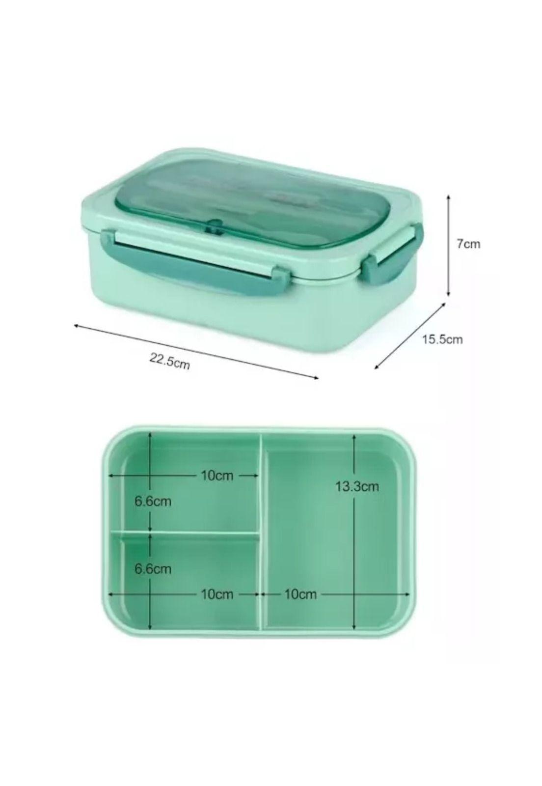 Tupper Contenedor Microondas Alimentos Servicio Verde-6