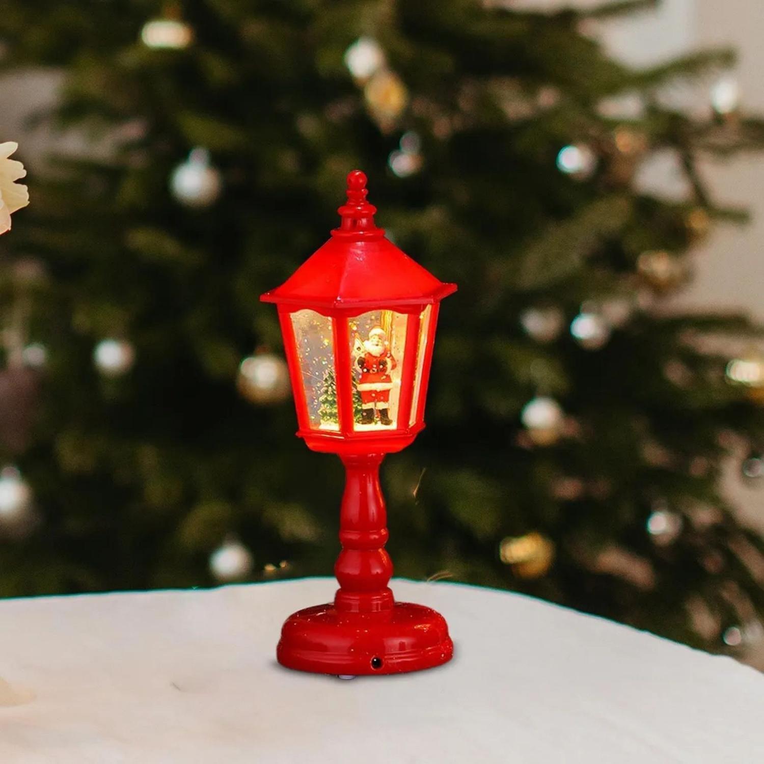 Farol Navideño Decorativo Musical Con Luces Adornos Navidad-3