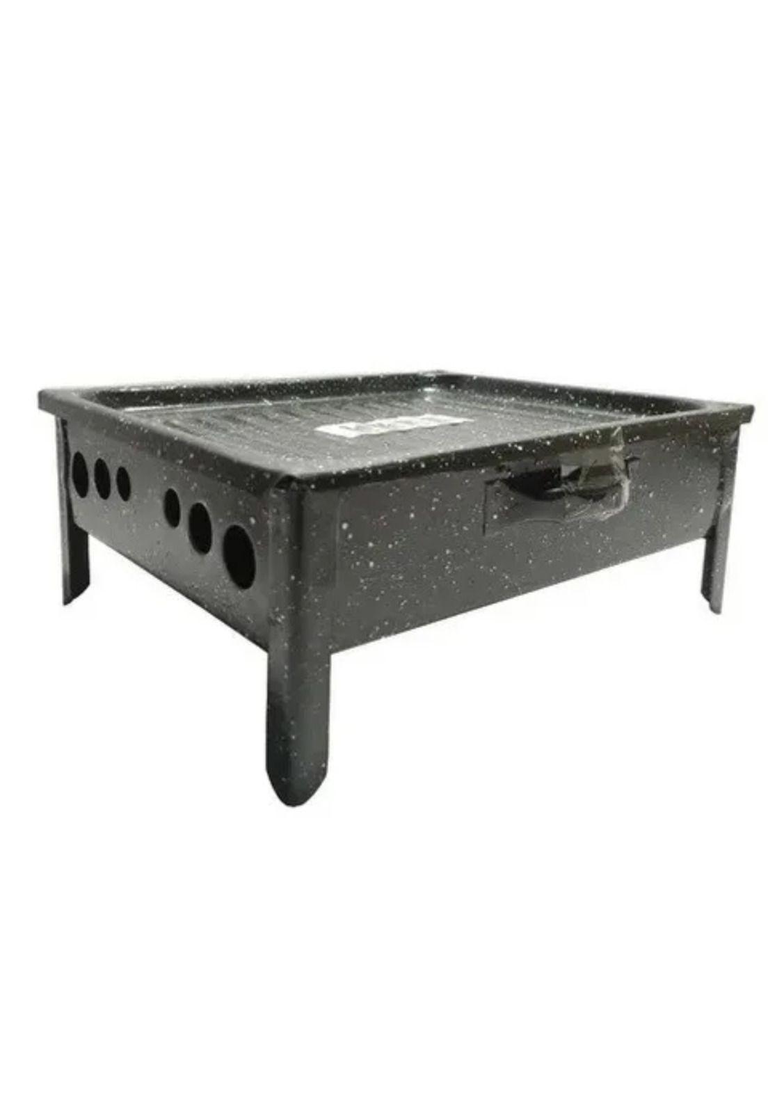 Parrilla Brasero Mesa Chapa Enlozada 30x25x12 CM-0