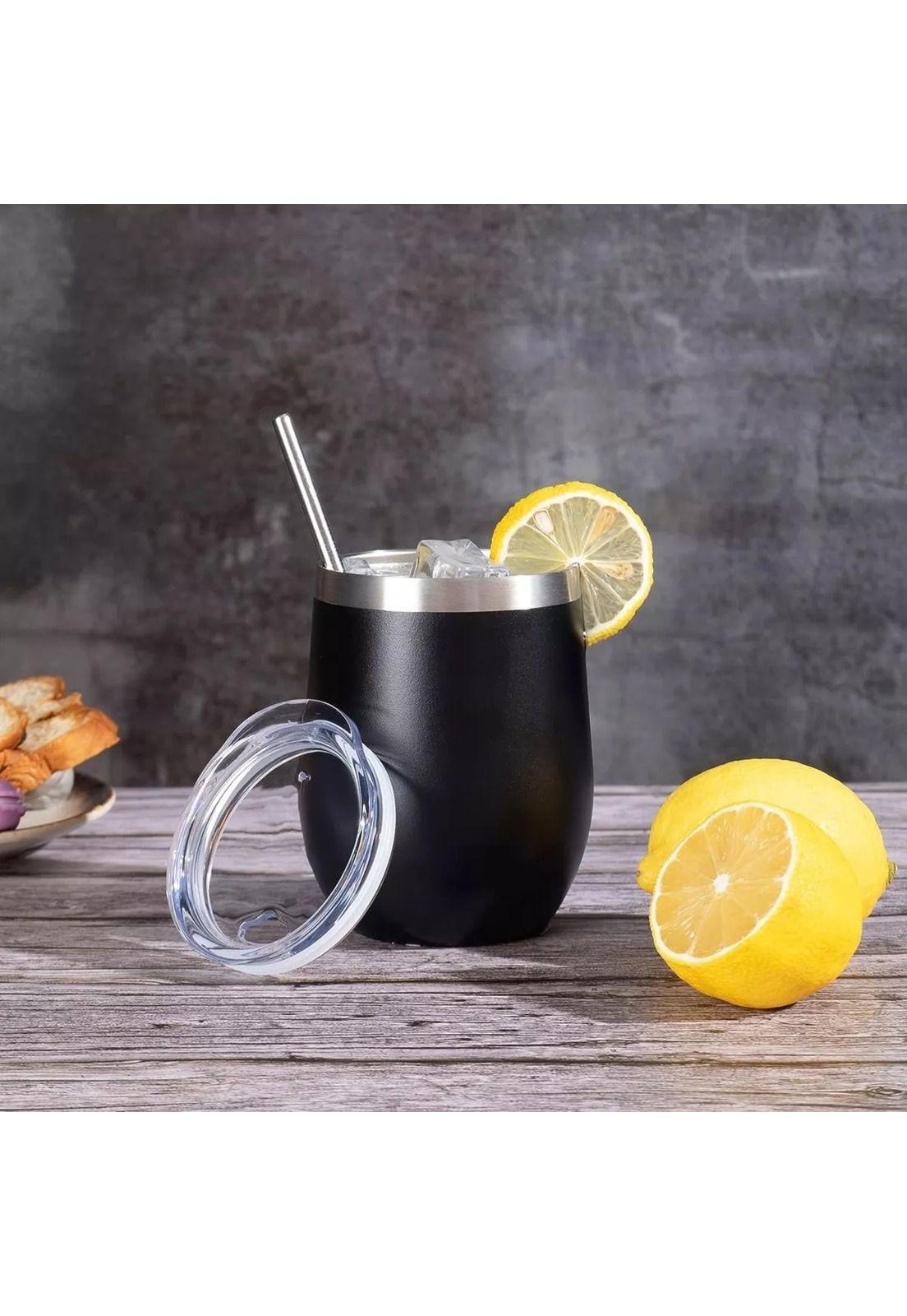 Vaso MUG Térmico Acero Inoxidable 360 ML Negro-2