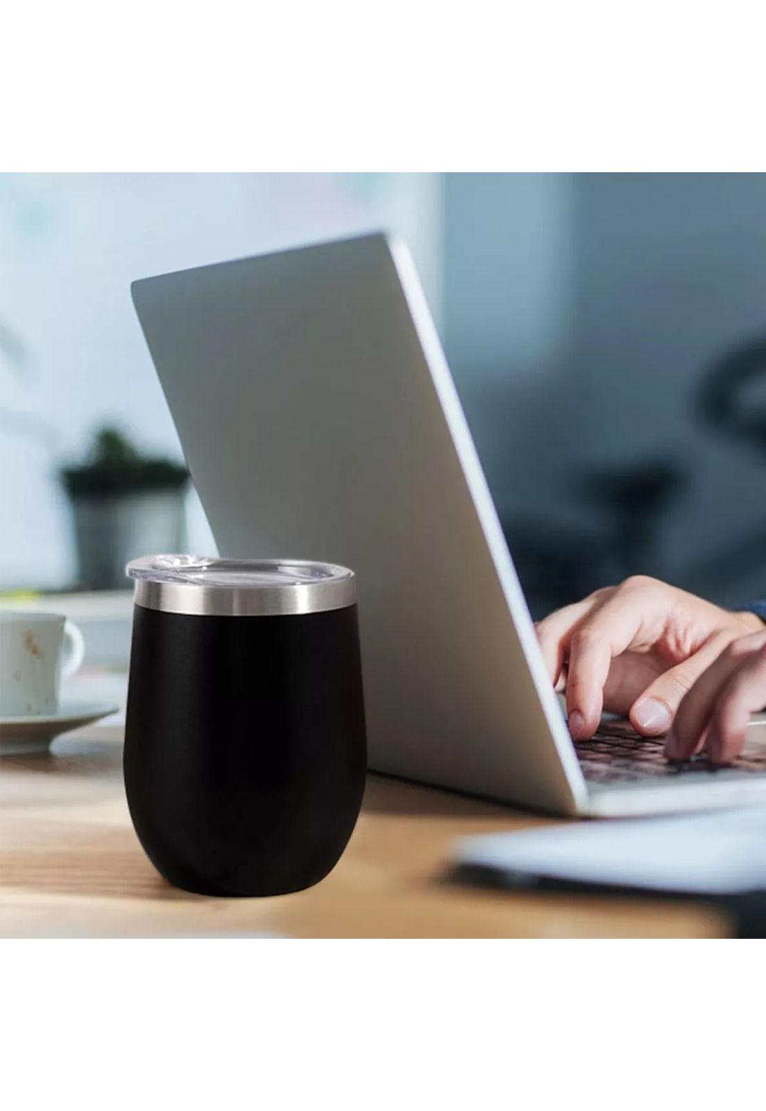 Vaso MUG Térmico Acero Inoxidable 360 ML Negro-3