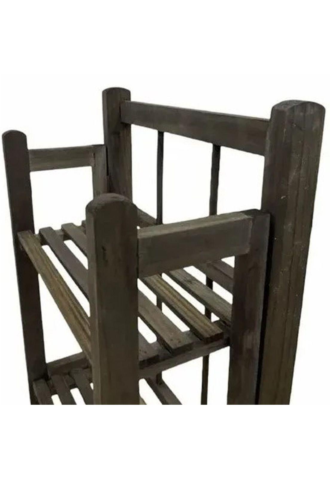 Estante Organizador Madera Librero 3 Niveles 68x30x15 CM Caoba-2