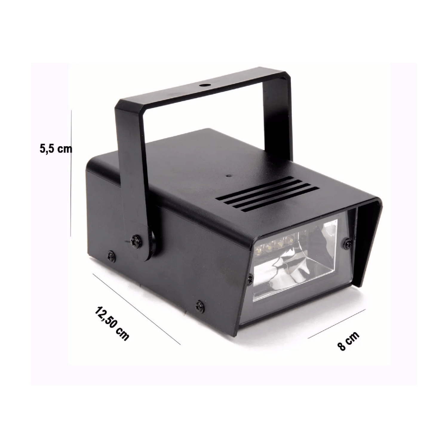 Foco Luz Corta Imagen Estroboscópica 12,50x8x5,5 CM 3 Watt Negro-2