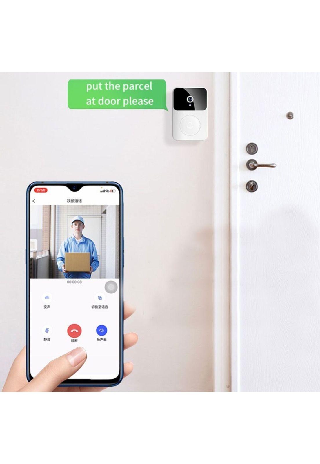 Timbre Inalámbrico USB Cámara Wifi Exterior Puerta Micrófono-5
