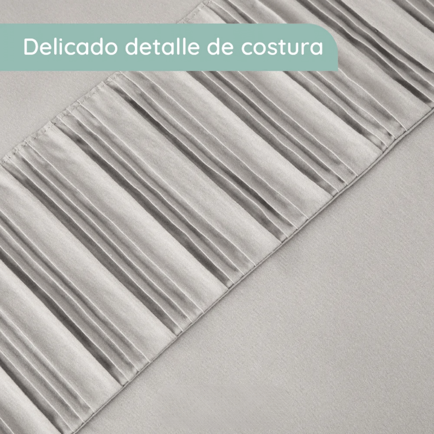 Sabanas Colchón Super King Microfibra 300 Hilos Gris Claro-2