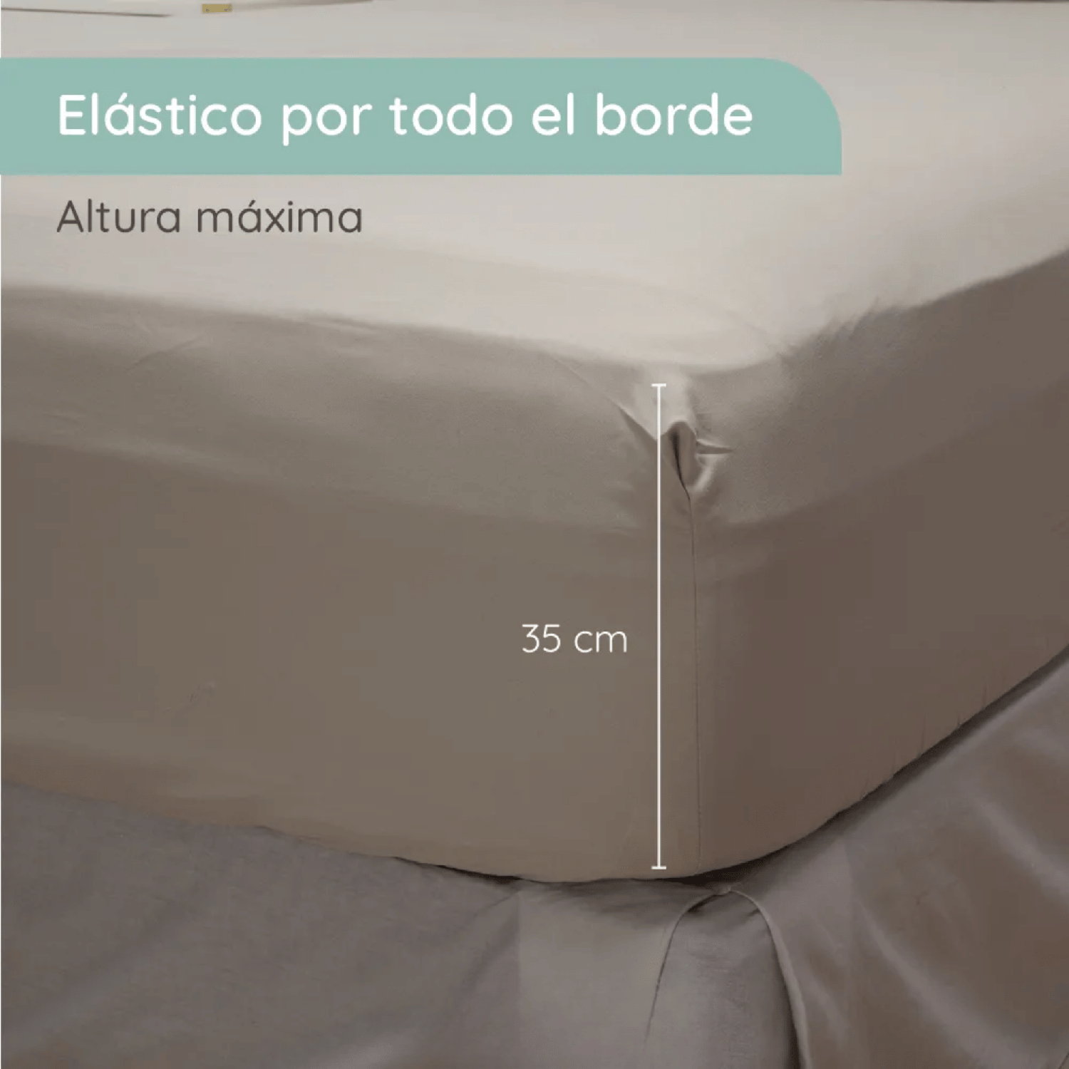 Sabanas Colchón Super King Microfibra 300 Hilos Gris Claro-3