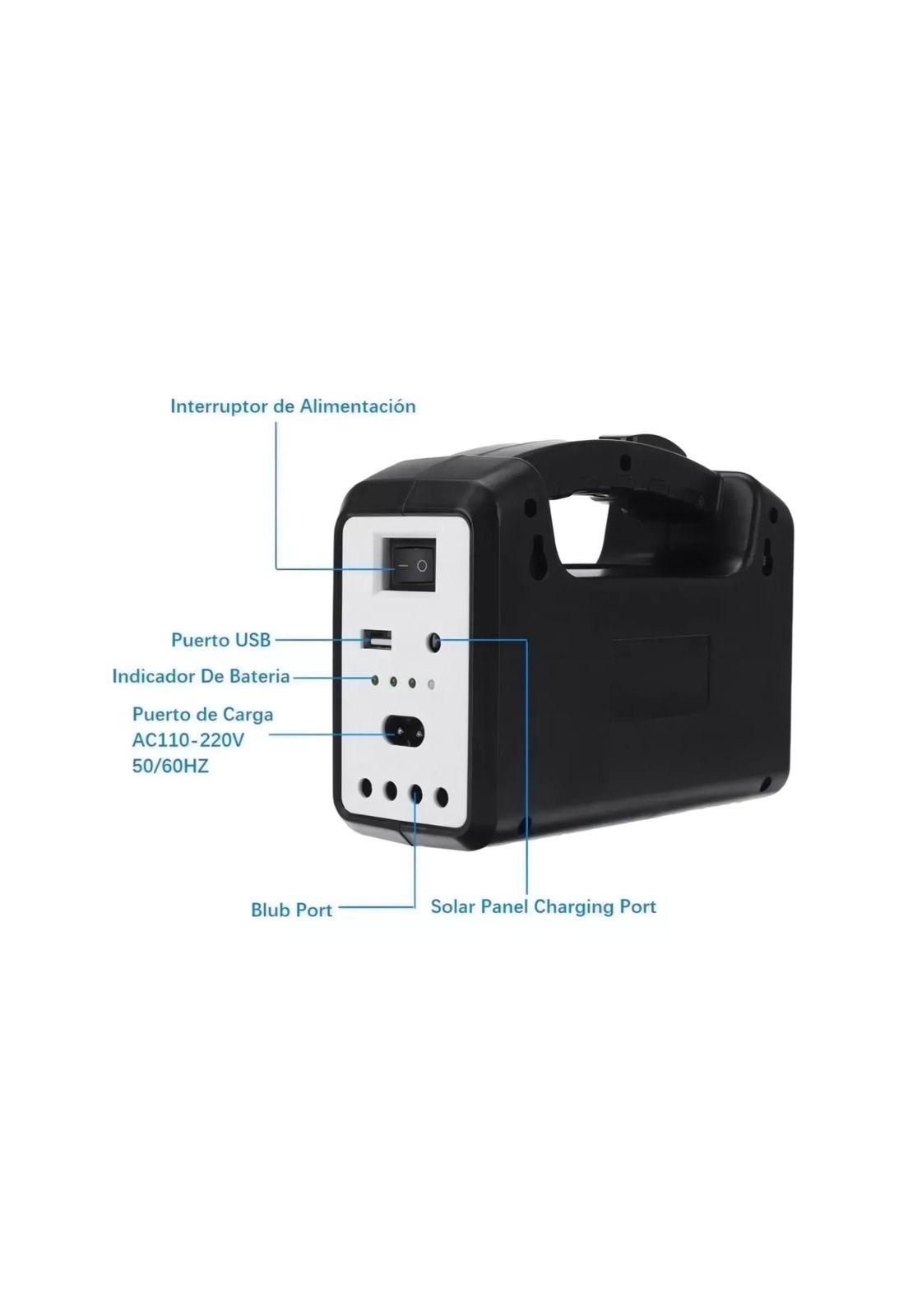 Kit Camping 3 Ampolletas Led Solar 36 Hrs 220 V USB-3