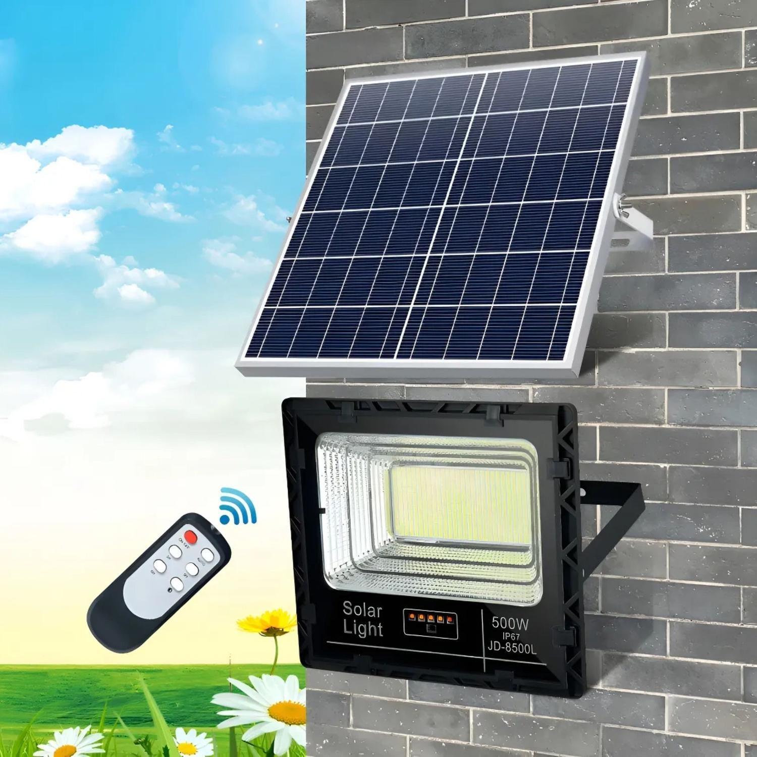 Foco Reflector LED Solar Exterior Luz Fría 500 Watt-3