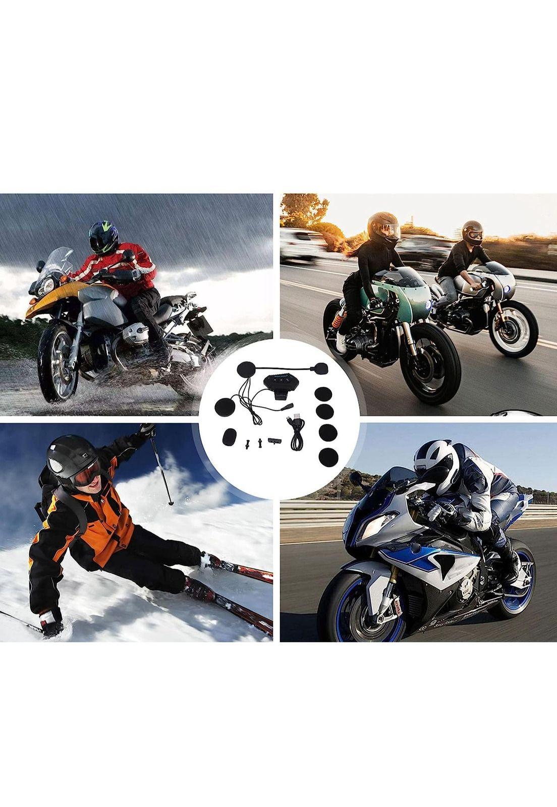 Audífono Casco Moto Auriculares Bluetooth-4
