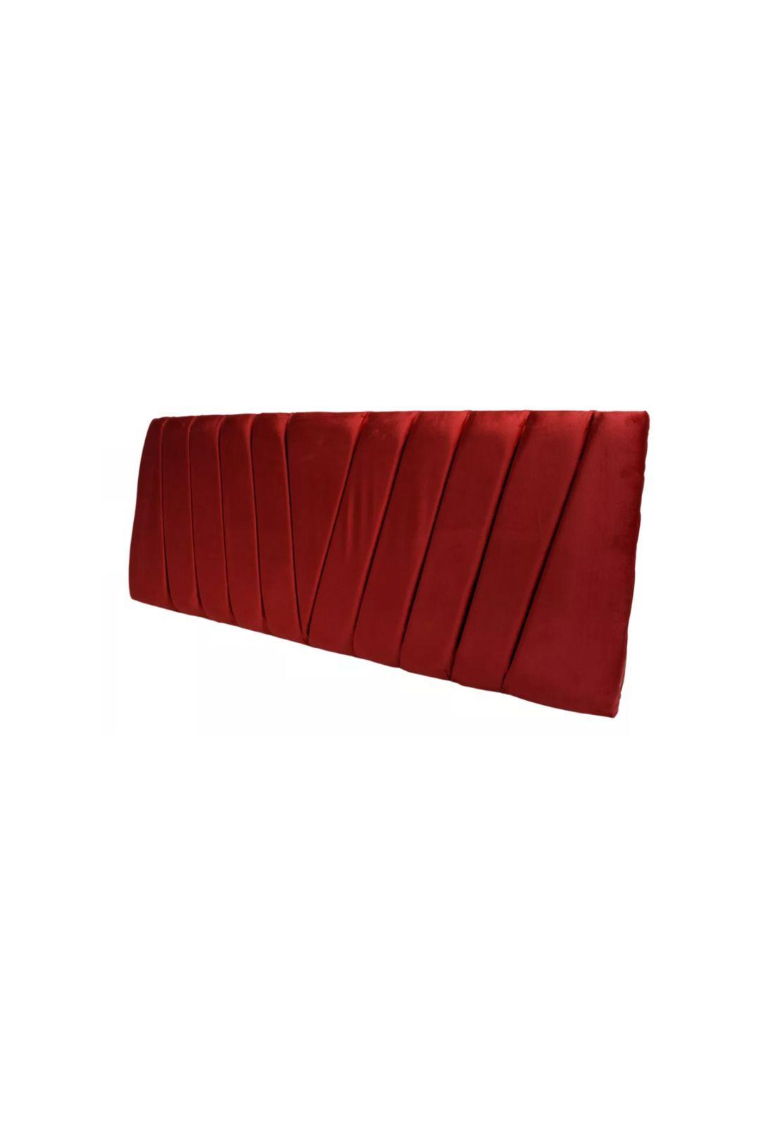 Respaldo Moderno Lineal En V 2 Plazas 150x60 CM Burdeo Felpa-2