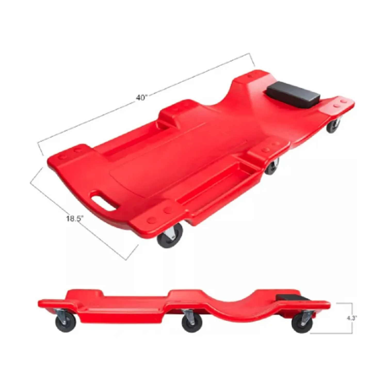 Camilla Mecanicos 6 Ruedas 91x42,5x11,5 CM Rojo-3