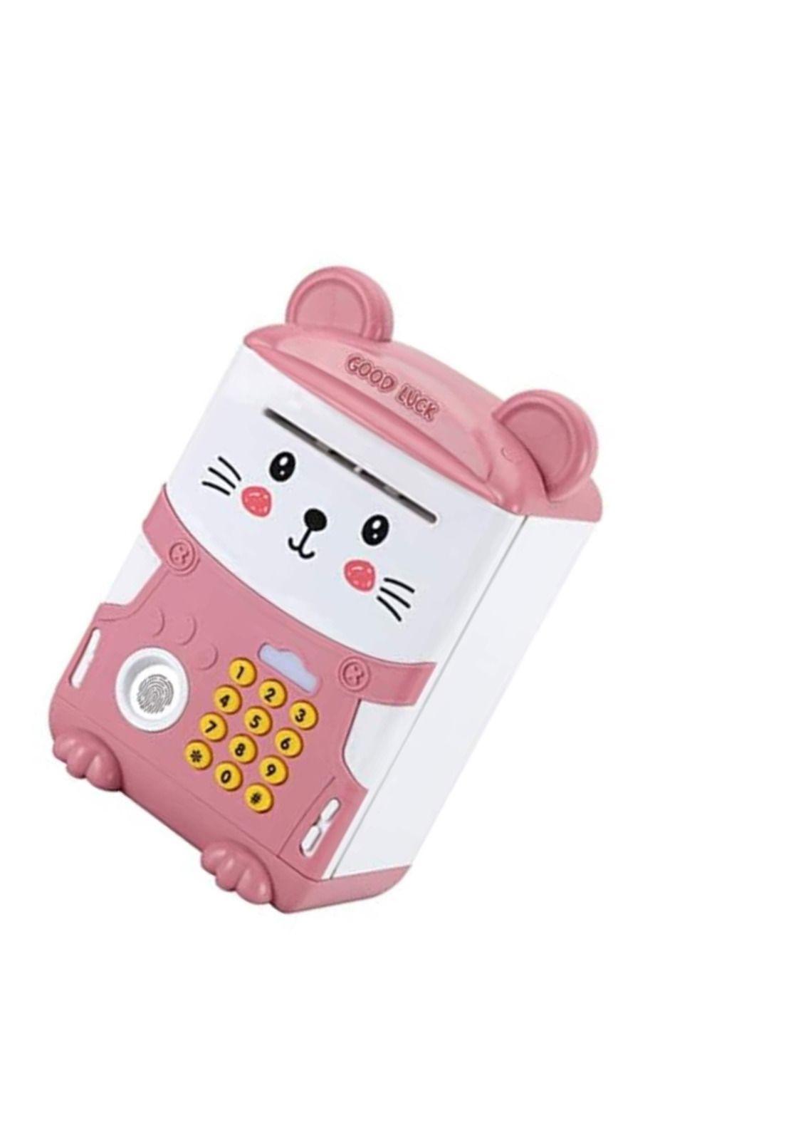 Alcancía Electrónica Caja Fuerte Infantil Portátil Rosado-1