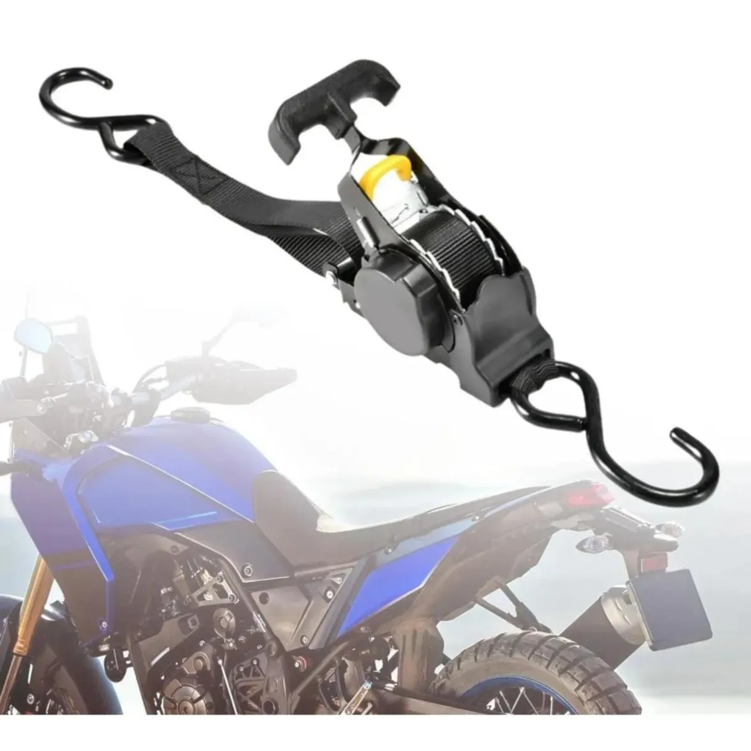 Pack 2 Eslinga Correa Amarre Retráctil 2,5x3 MTS Negro-4