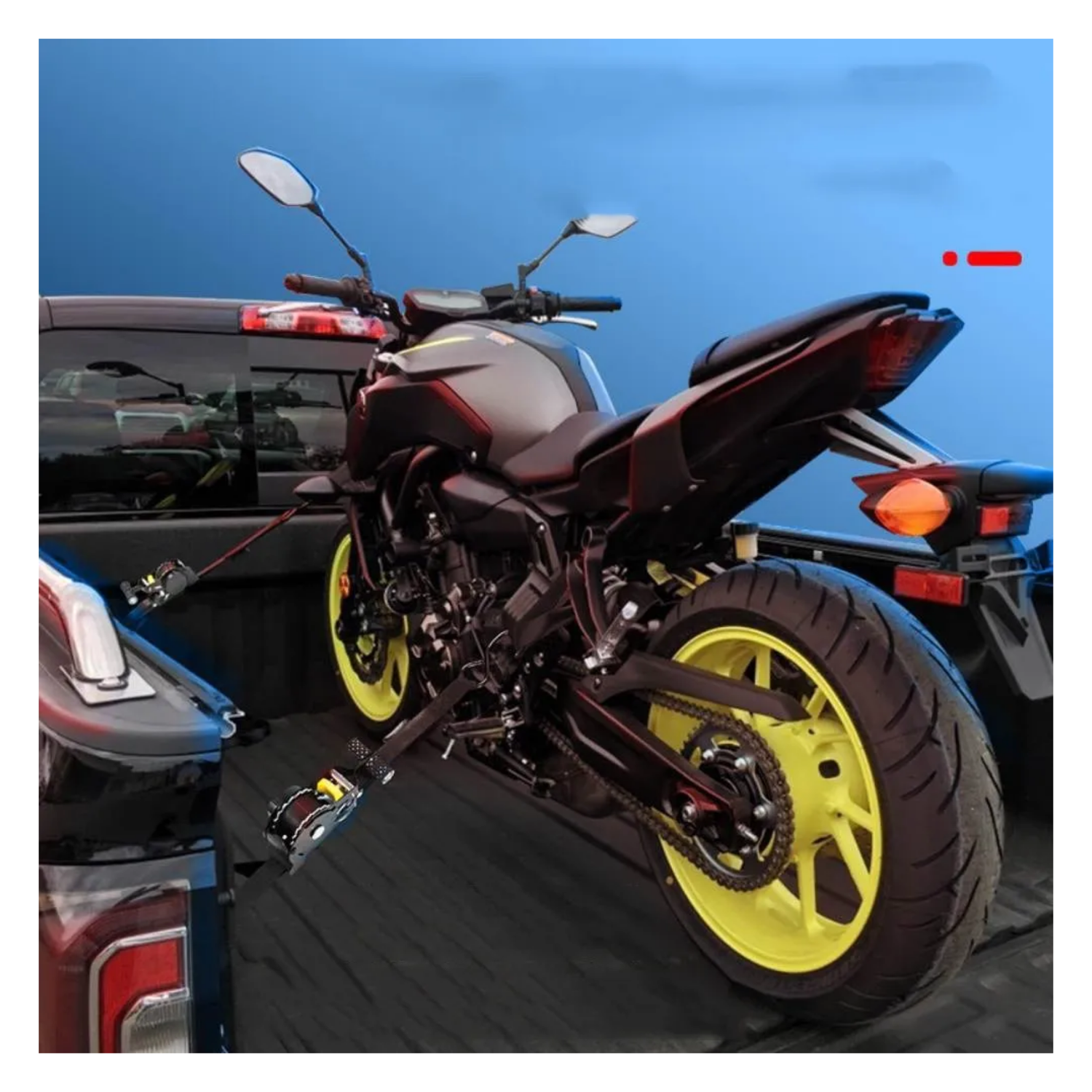 Pack 2 Eslinga Correa Amarre Retráctil 2,5x3 MTS Negro-5