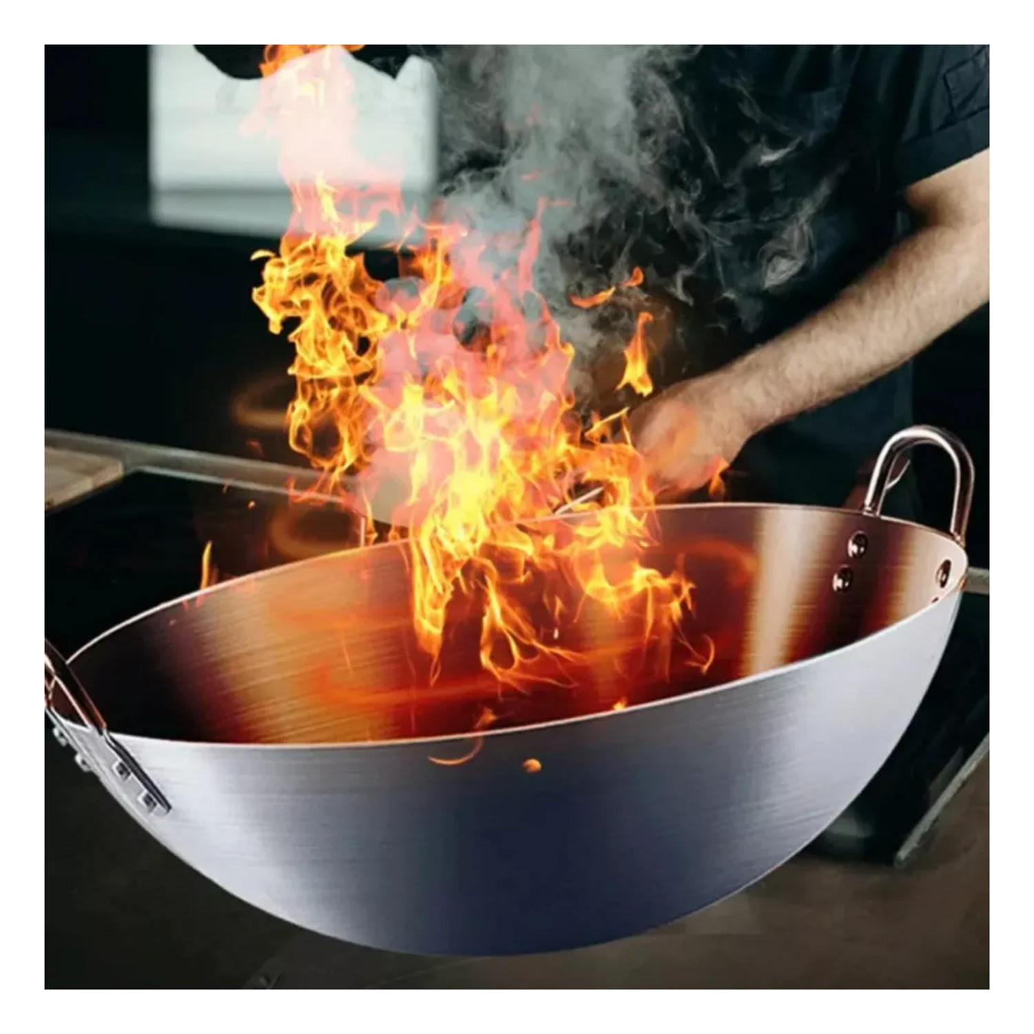 Olla Disco Acero Inoxidable Cocina Más Tapa 50 CM-5