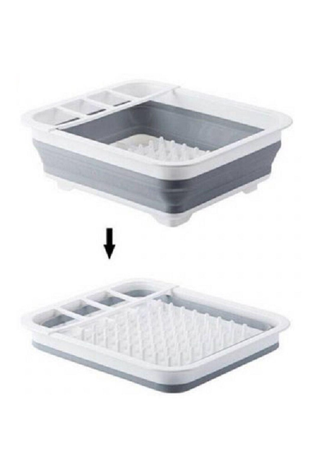 Secador Escurridor Plegable Platos Gris-4