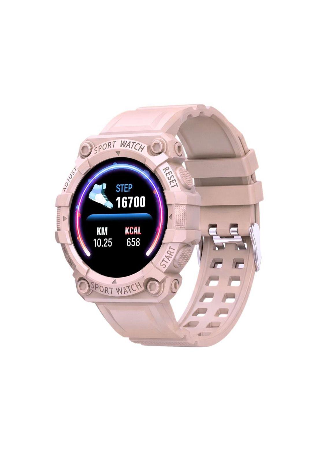 Reloj Smart Band Carga USB Deportivo Rosado-0