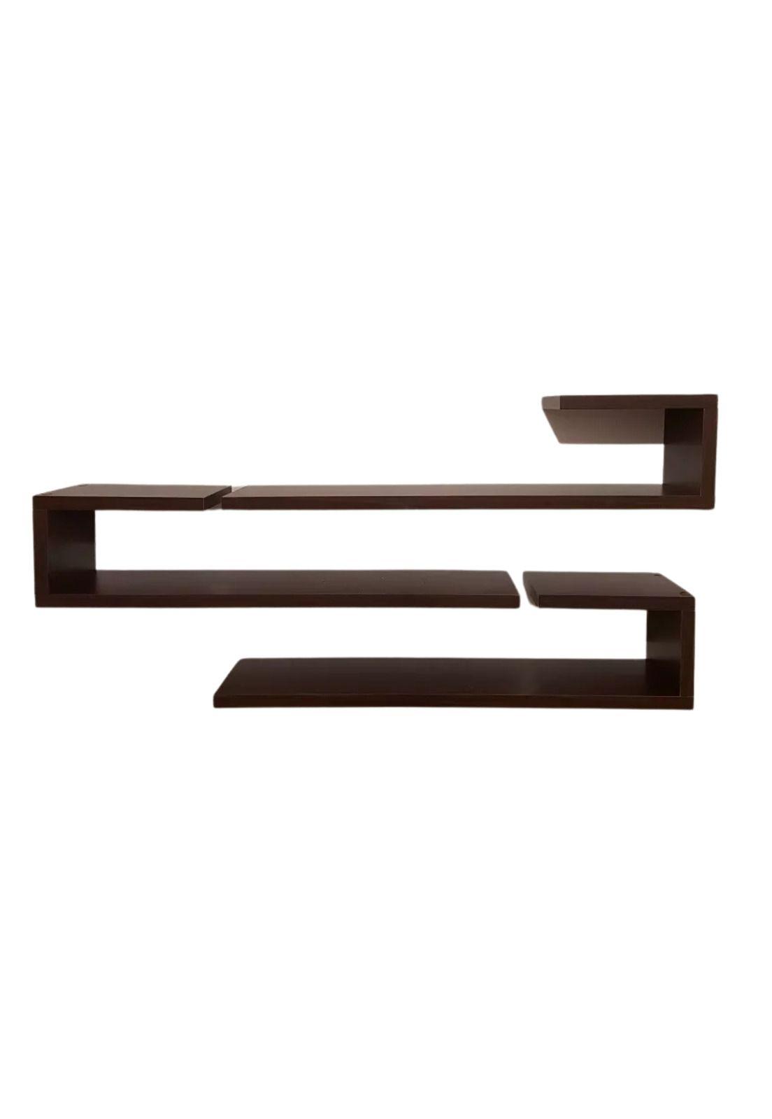 Juego Repisas Flotantes Madera Geo Café 95x45x15 CM-3