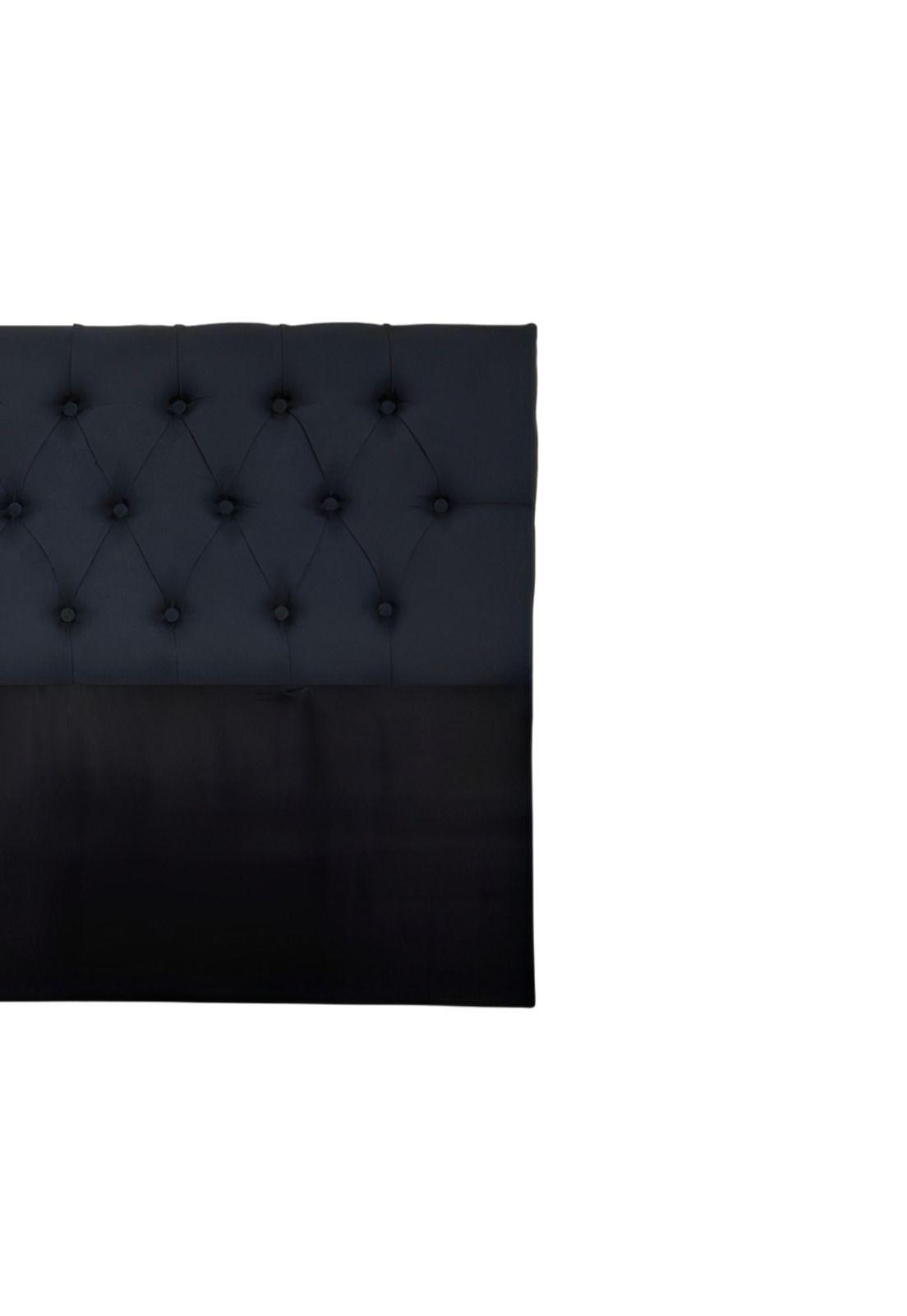 Respaldo Super King Piso Capitone Premiun 200x140 CM Negro Lino-2
