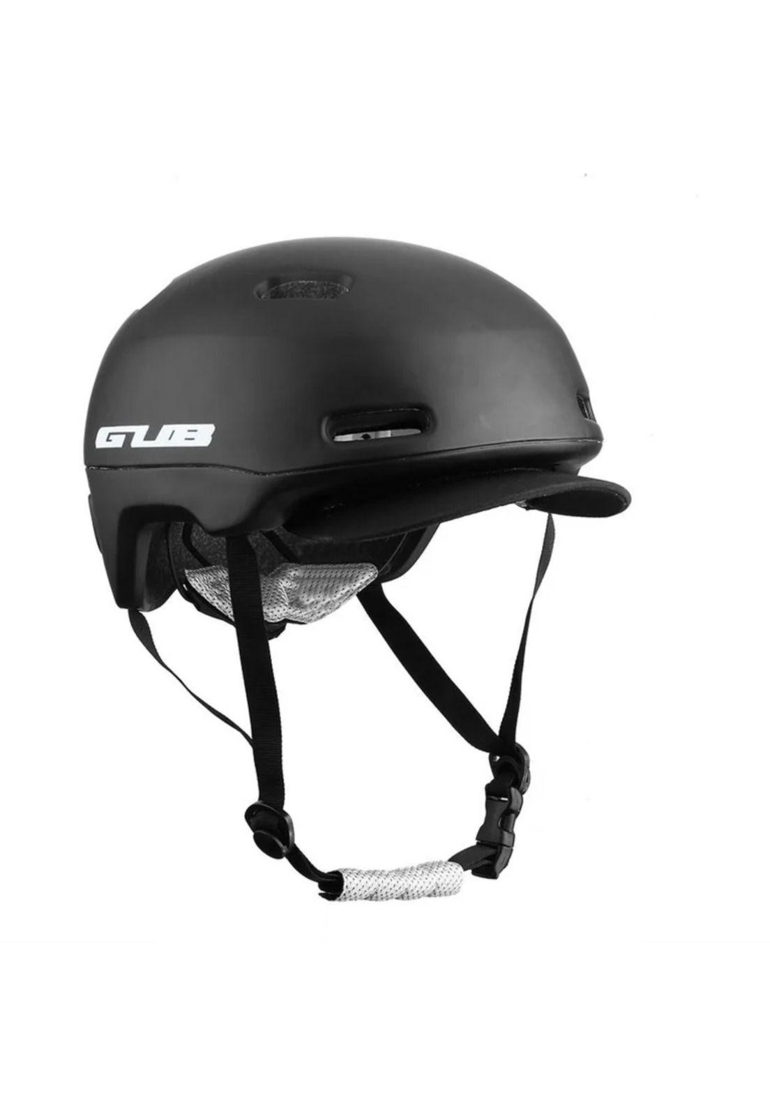 Casco Bicicleta City Visera Profesional M Negro-3