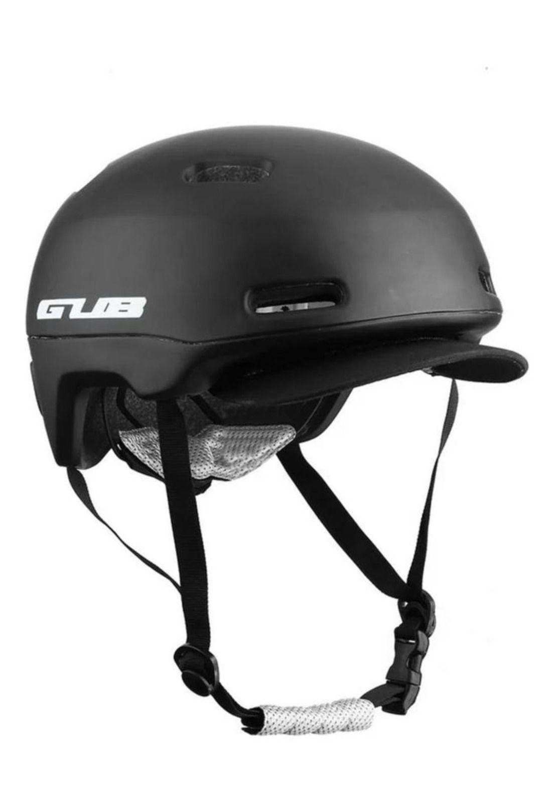 Casco Bicicleta City Visera Profesional M Negro-3