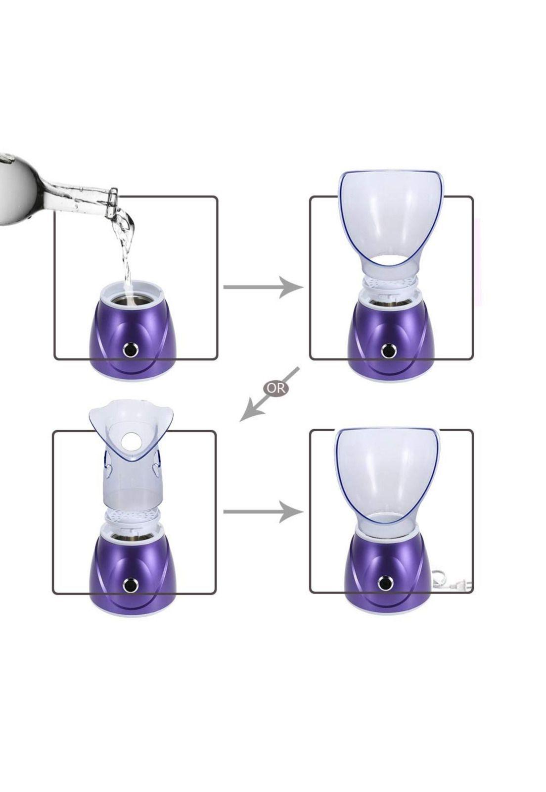 Sauna Facial Profesional Inhalador Vapor Spa Vaporizador Morado-2