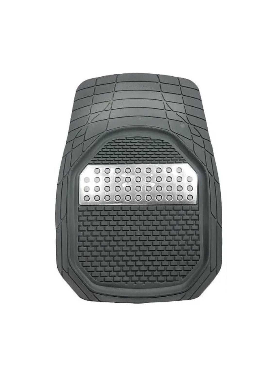 Alfombra Auto Goma Tuning 4 Piezas Blanco Deluxe-2