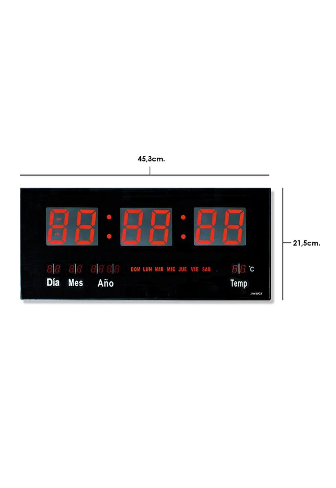 Reloj Digital LED Pared Hora Fecha Temperatura 47x23x3 CM-3