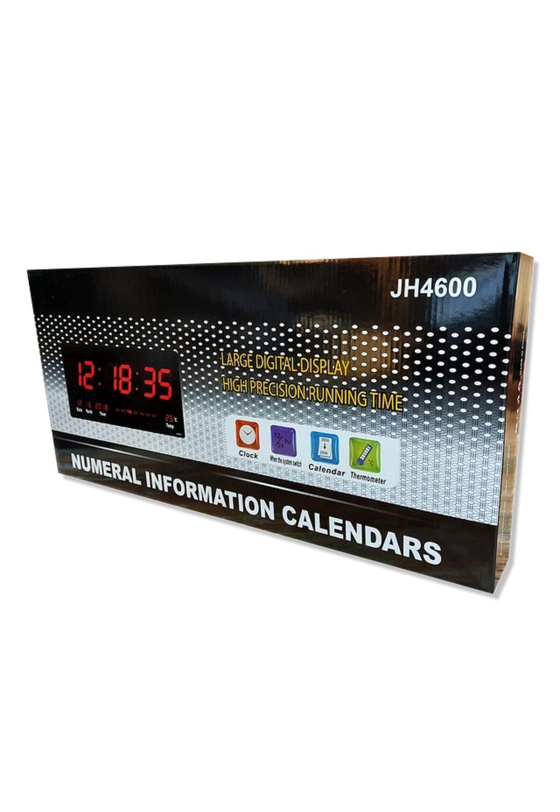 Reloj Digital LED Pared Hora Fecha Temperatura 47x23x3 CM-4