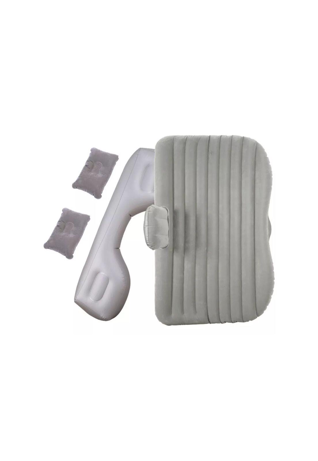 Colchón Infable Automóvil 2 Almohadas + Compresor Gris-2