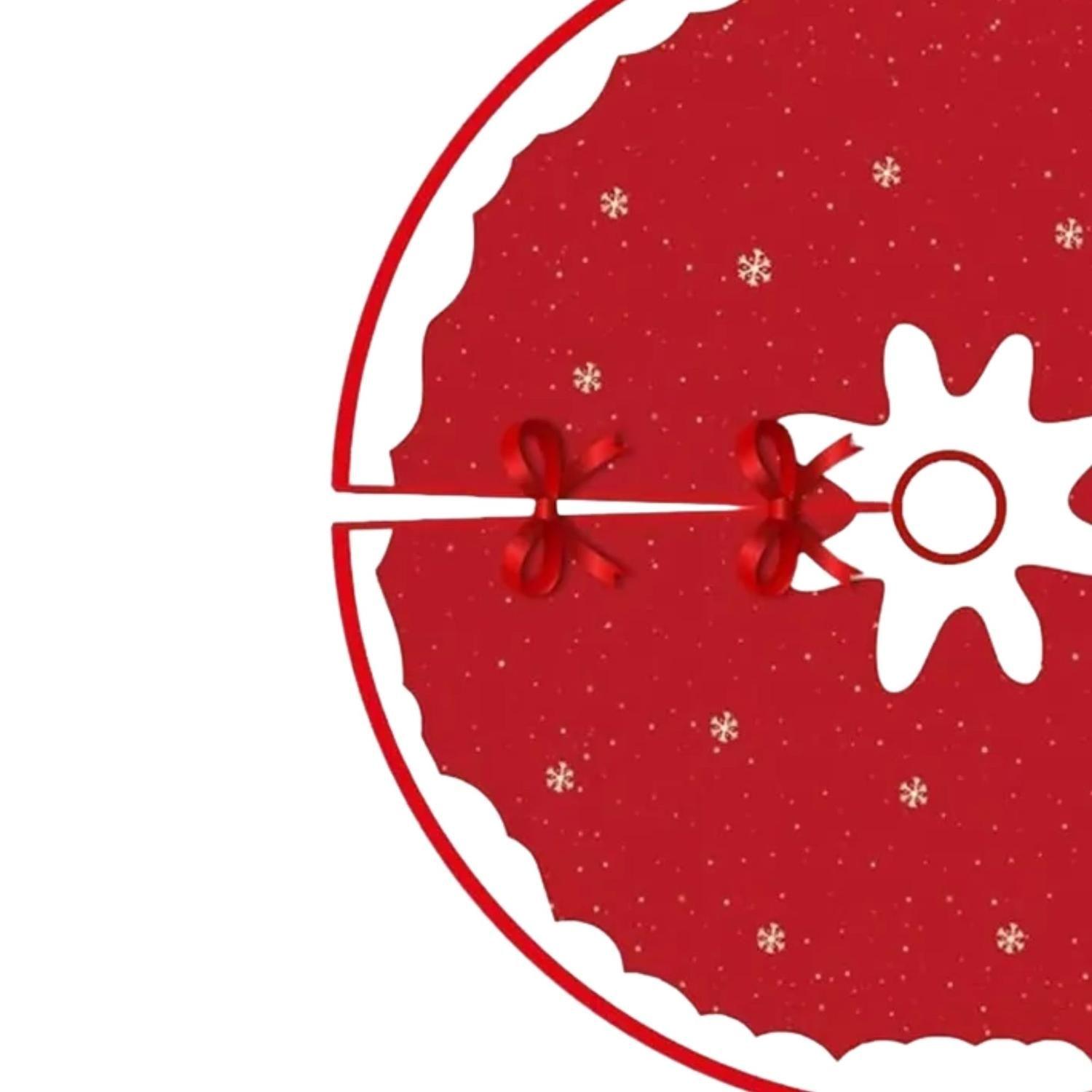 Pie Árbol Decoración Navidad Faldón 120 CM-2